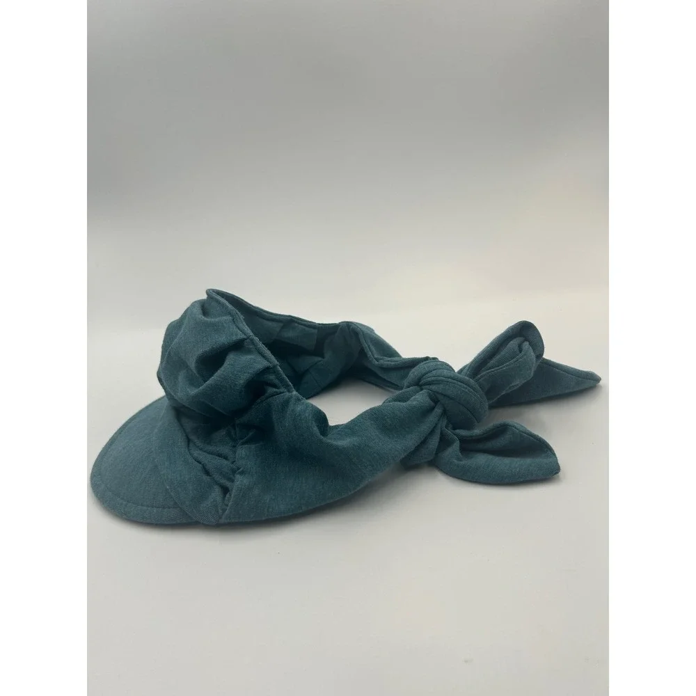 Duluth Trading Co Womens Knotted Headband Visor Teal Heather One Size B979